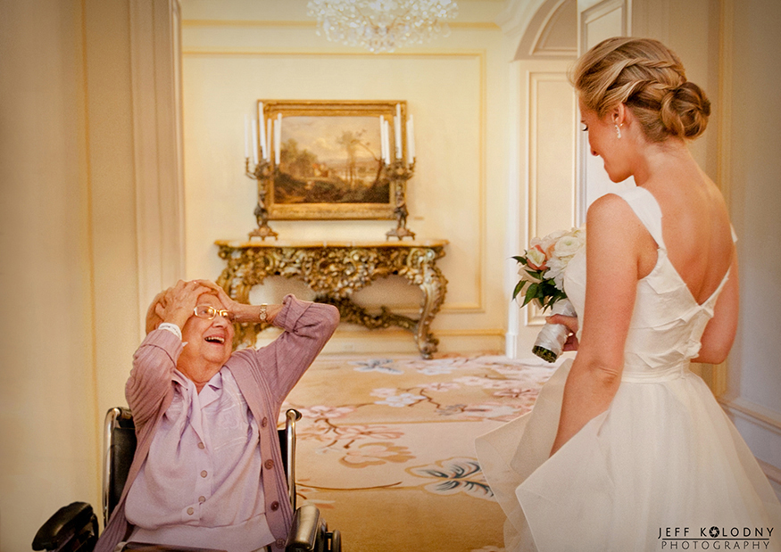 The gist look between the bride and her grandmother.