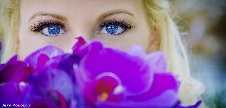 Bride and those eyes at a Marco Island Wedding.